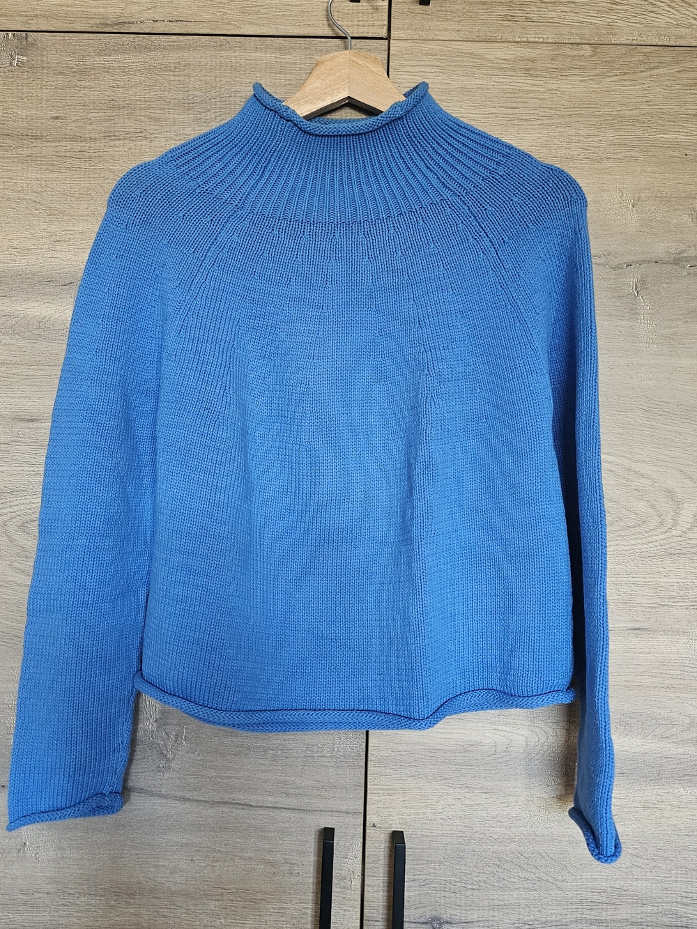 J. Crew Bright Blue Mock-Turtleneck Sweater